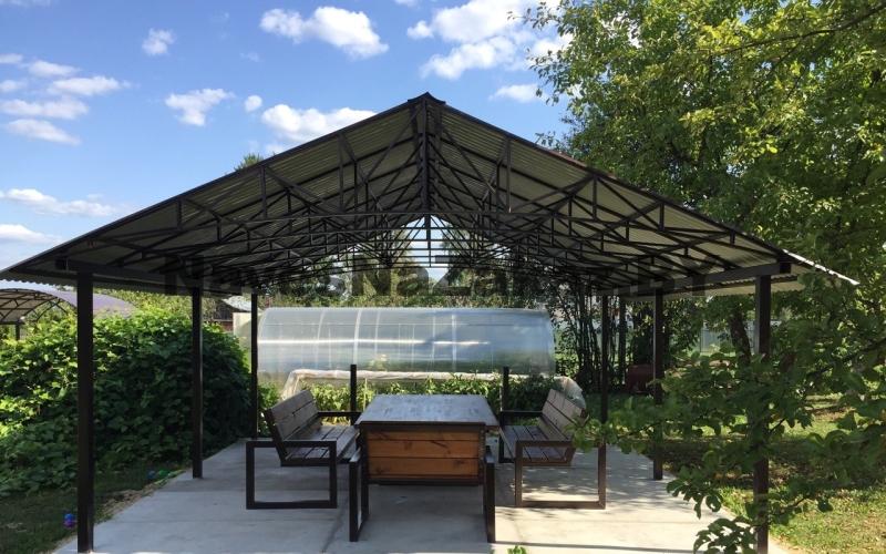 Беседка-навес для дачи из металла 5 на 5 по лучшей цене Беседка-навес для дачи из металла 5 на 5