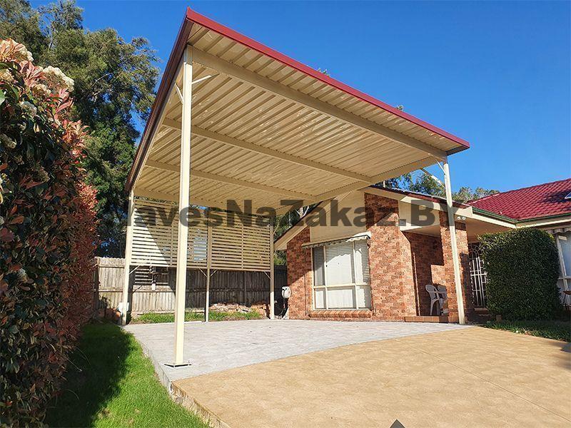 Навес для 2 машин 6 на 6 по лучшей цене Навес для 2 машин 6 на 6
