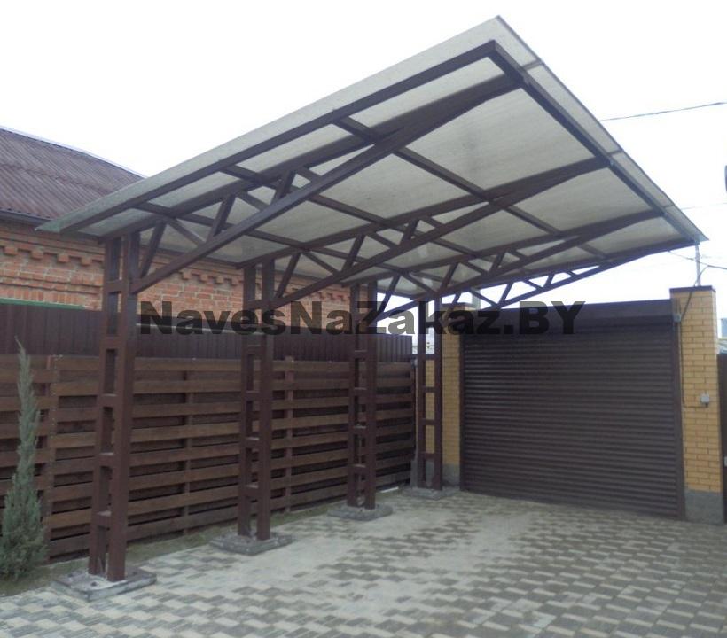 Сварной консольный навес для авто 3 на 4 по лучшей цене Сварной консольный навес для авто 3 на 4