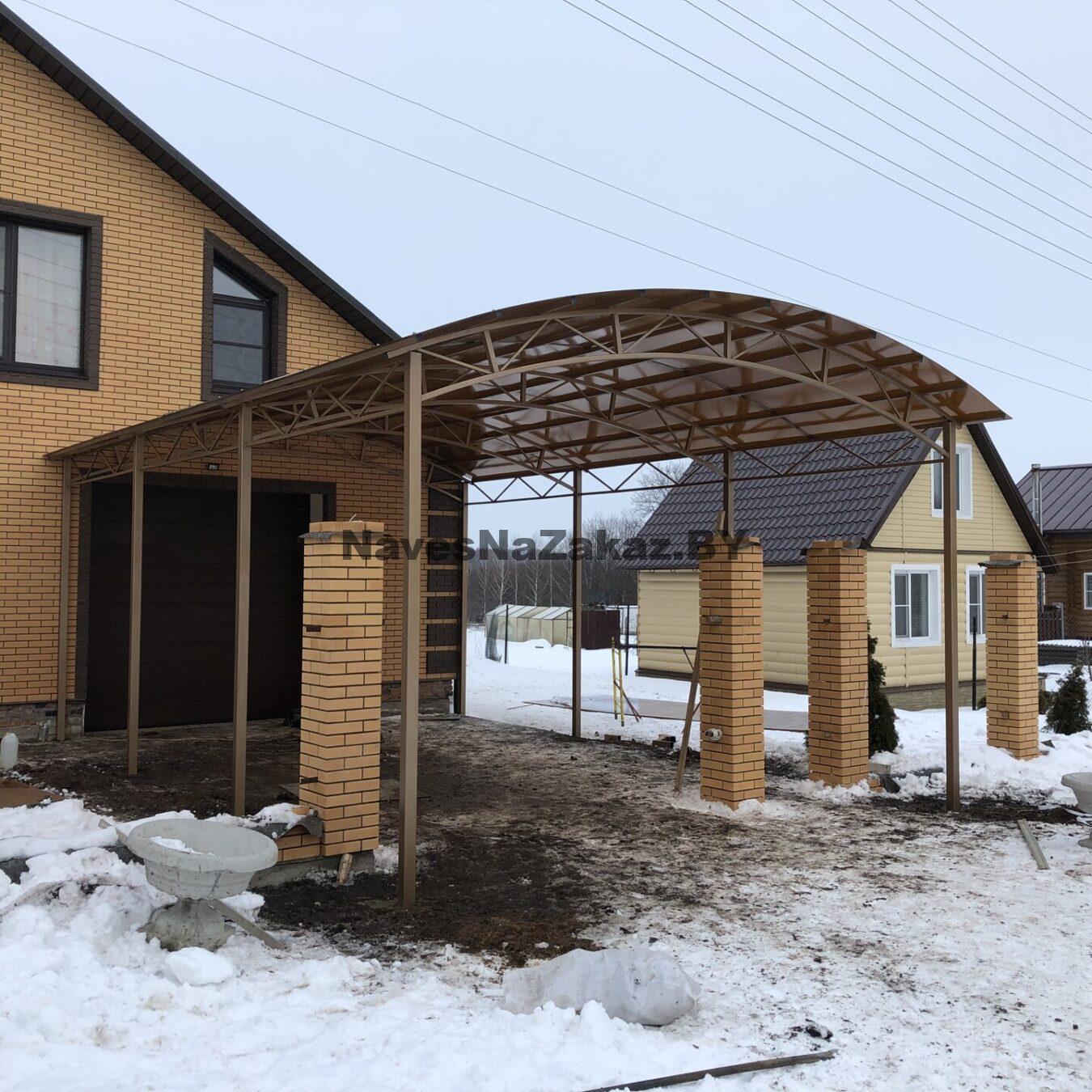 Автонавес примыкающий к дому 6 на 9 по лучшей цене Автонавес примыкающий к дому 6 на 9