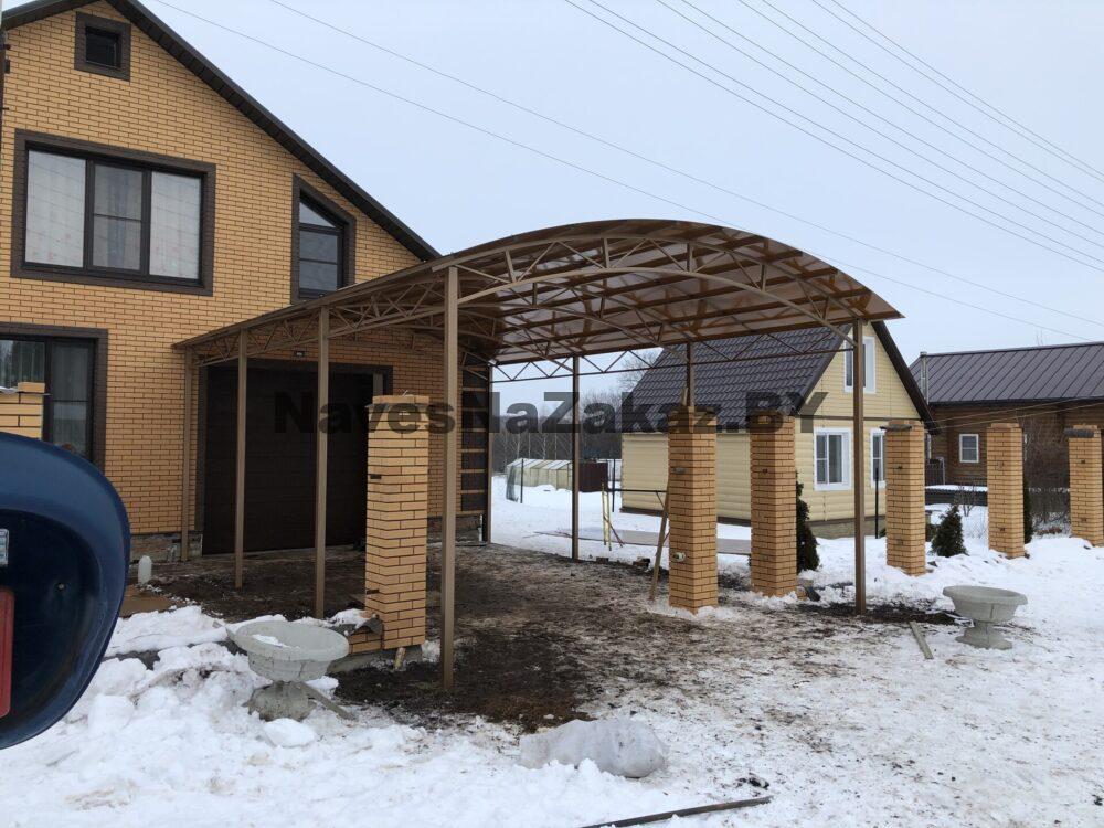 Автонавес примыкающий к дому 6 на 9 по лучшей цене Автонавес примыкающий к дому 6 на 9