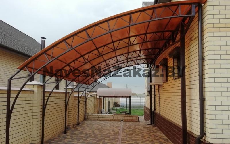 Боковой навес к дому 4м на 6м по лучшей цене Боковой навес к дому 4м на 6м