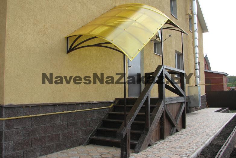 Металлический козырек над крыльцом №123 по лучшей цене Металлический козырек над крыльцом №123