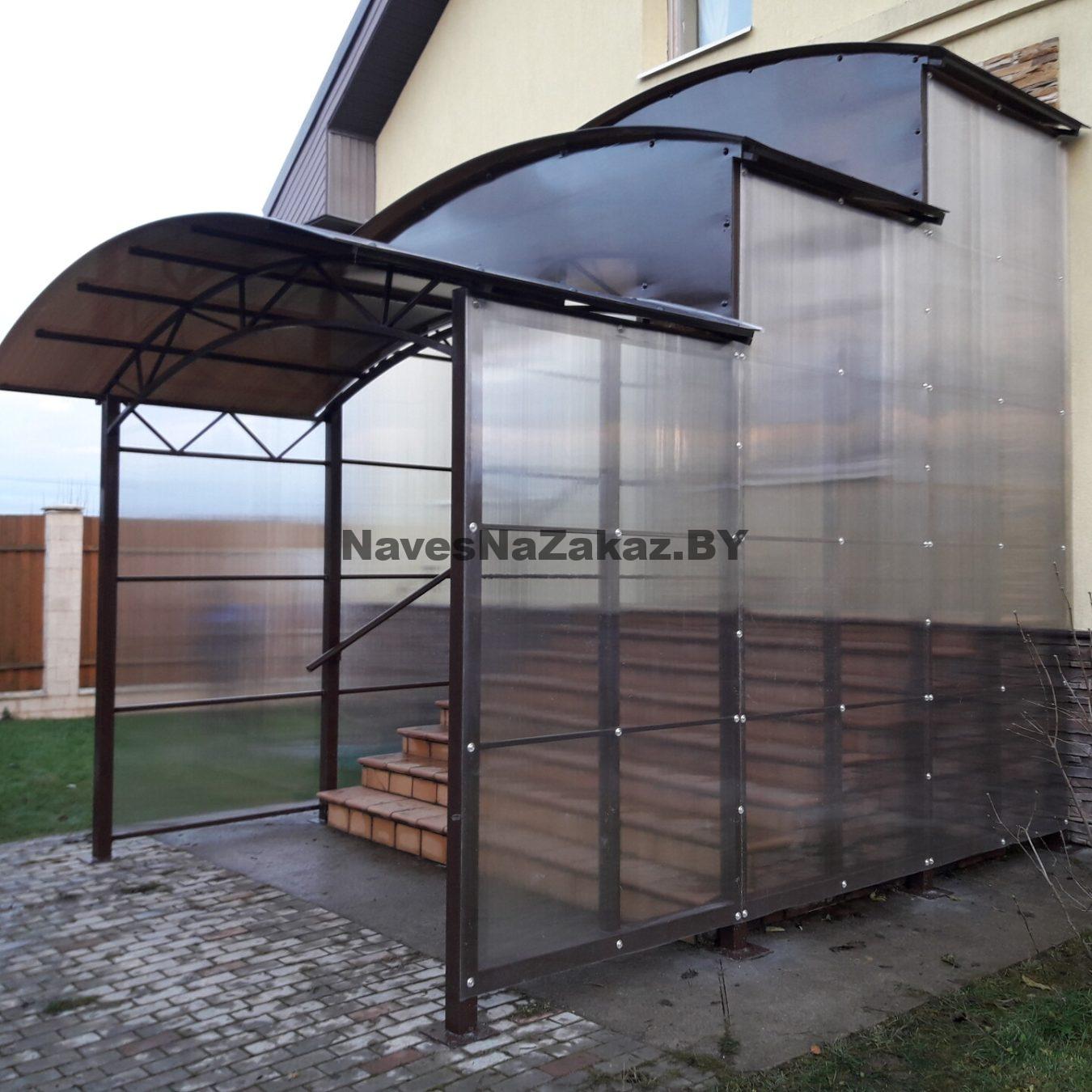 Навес над крыльцом в частный дом 4х6,3 по лучшей цене Навес над крыльцом в частный дом 4х6,3