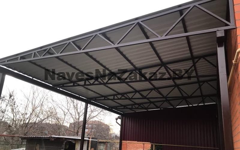 Односкатные навесы из металлопрофиля 6 на 6 по лучшей цене Односкатные навесы из металлопрофиля 6 на 6