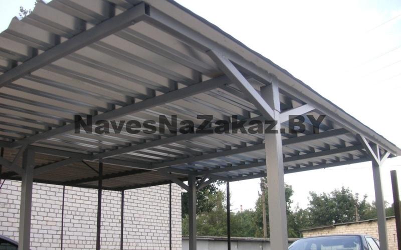 Односкатный навес для машины 3 на 4 м по лучшей цене Односкатный навес для машины 3 на 4 м