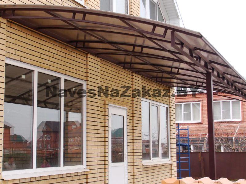 Навес пристроенный к дому 4 на 2 по лучшей цене Навес пристроенный к дому 4 на 2