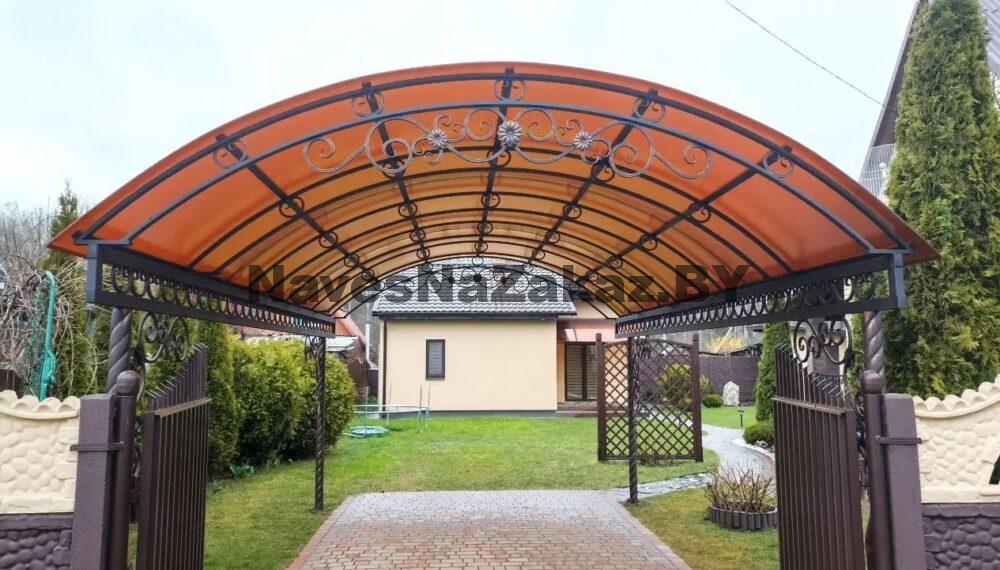 Кованый навес для авто 4 на 6 по лучшей цене Кованый навес для авто 4 на 6