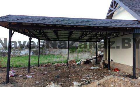 Односкатный навес для авто 6 на 8 по лучшей цене Односкатный навес для авто 6 на 8