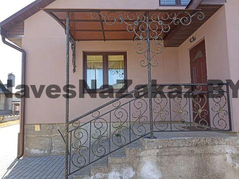 Кованый козырек над крыльцом 2 на 5 по лучшей цене Кованый козырек над крыльцом 2 на 5