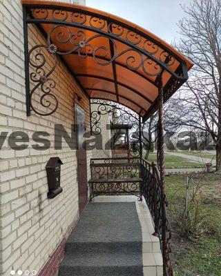 Кованый навес над крыльцом дома 2,5 на 4 по лучшей цене Кованый навес над крыльцом дома 2,5 на 4