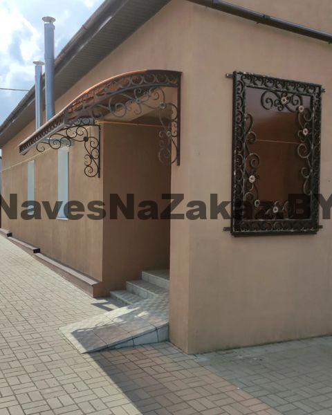 Кованый козырек над входом 1,5 на 1,5 по лучшей цене Кованый козырек над входом 1,5 на 1,5