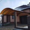 Арочный навес перед гаражом 4 на 6 м по лучшей цене Арочный навес перед гаражом 4 на 6 м