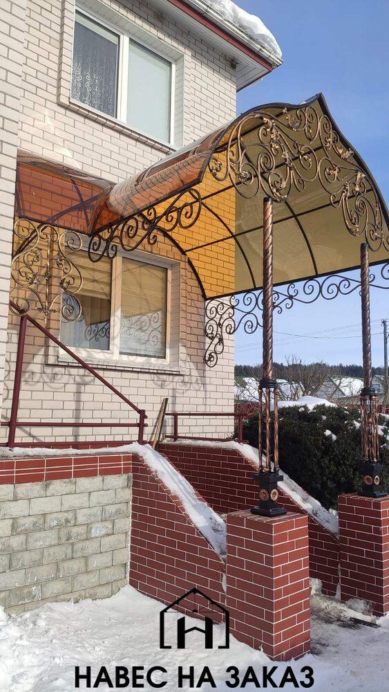 Угловой козырек над входом 3 на 5 по лучшей цене Угловой козырек над входом 3 на 5