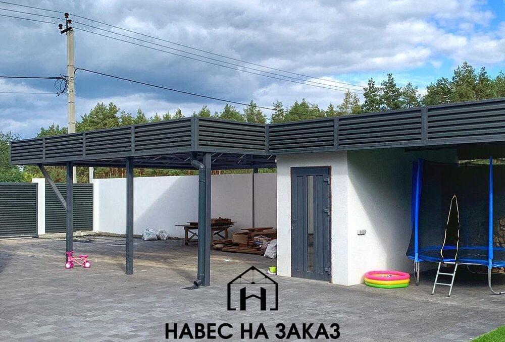 Навес в Лофт стиле для авто 10 на 10 по лучшей цене Навес в Лофт стиле для авто 10 на 10