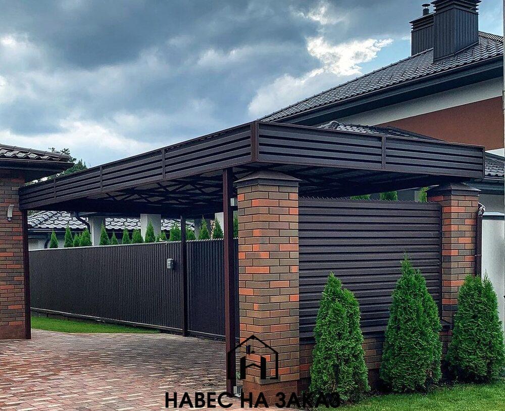 Скандинавский навес для авто 6 на 8 по лучшей цене Скандинавский навес для авто 6 на 8