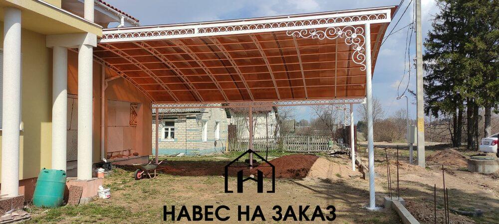 Полуарочный навес для машины 10 на 12 по лучшей цене Полуарочный навес для машины 10 на 12