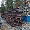 Навес для ТБО в Лофт стиле на 6 контейнеров по лучшей цене Навес для ТБО в Лофт стиле на 6 контейнеров
