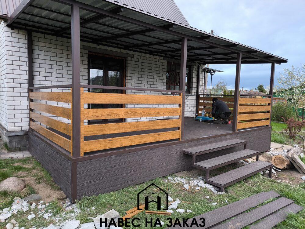 Навес для террасы 7 на 3,5 метра по лучшей цене Навес для террасы 7 на 3,5 метра