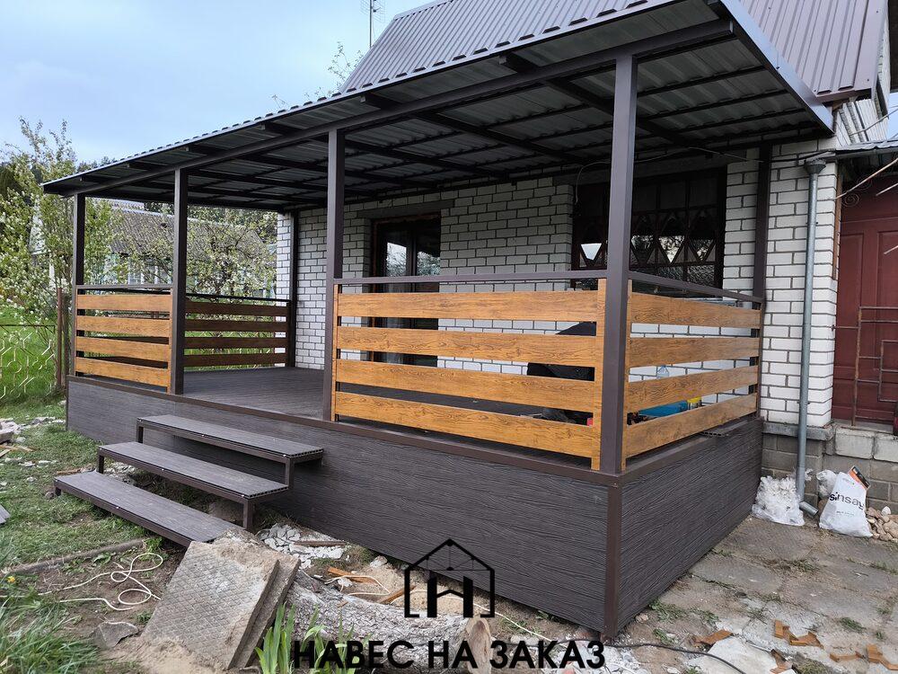 Навес для террасы 7 на 3,5 метра по лучшей цене Навес для террасы 7 на 3,5 метра