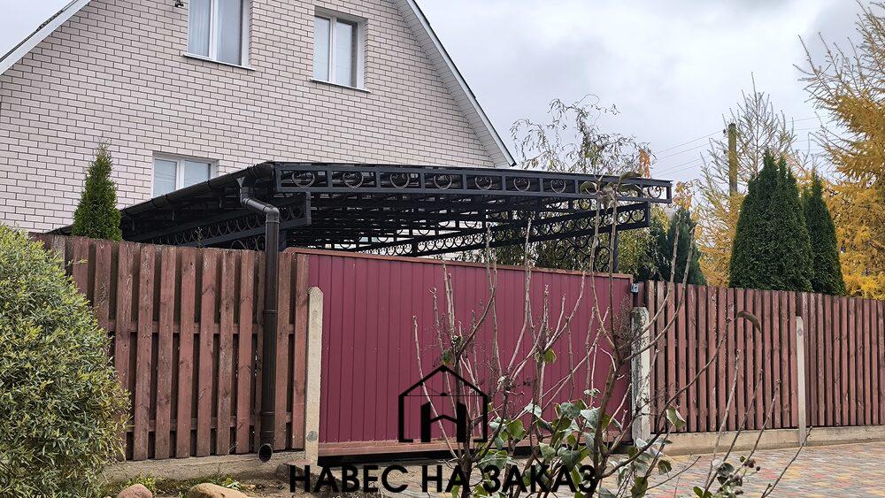 Навес перед гаражом для машины 5 на 8 по лучшей цене Навес перед гаражом для машины 5 на 8