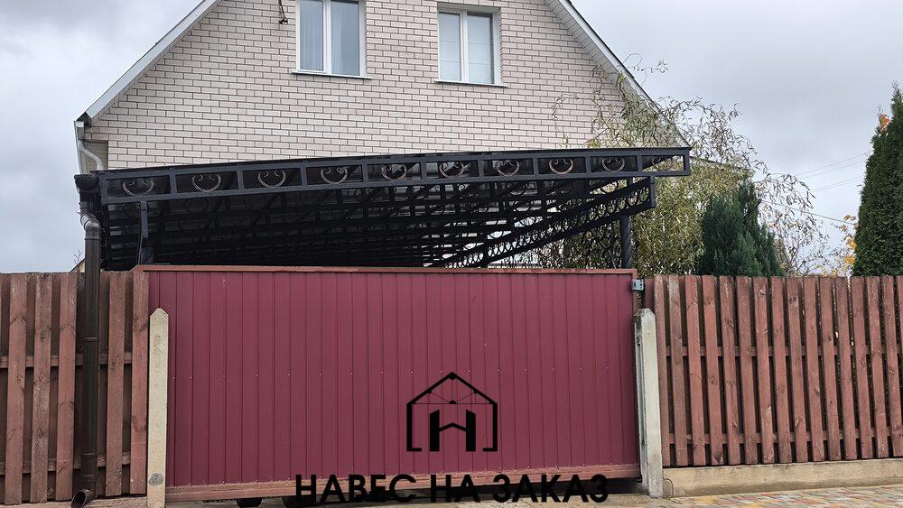 Навес перед гаражом для машины 5 на 8 по лучшей цене Навес перед гаражом для машины 5 на 8