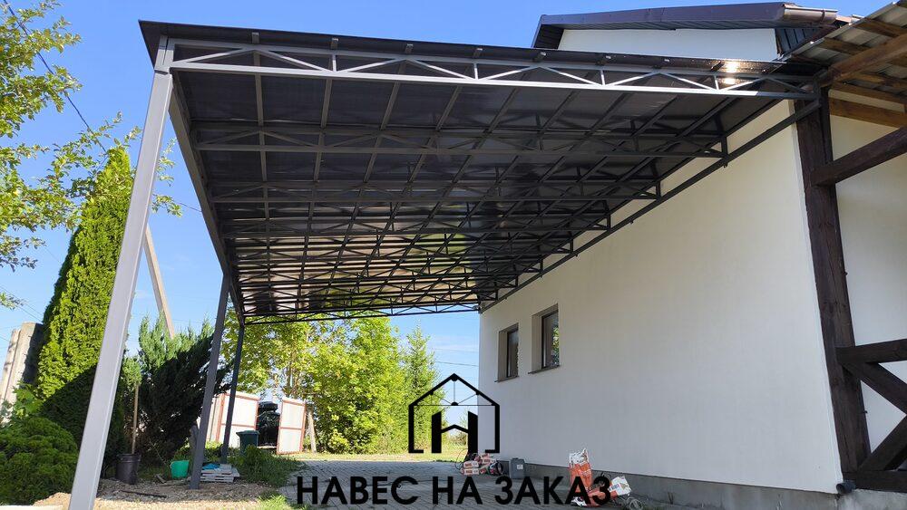 Навес под автомобиль 8 на 5 метров по лучшей цене Навес под автомобиль 8 на 5 метров