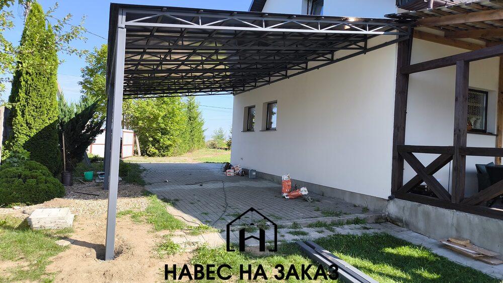 Навес под автомобиль 8 на 5 метров по лучшей цене Навес под автомобиль 8 на 5 метров