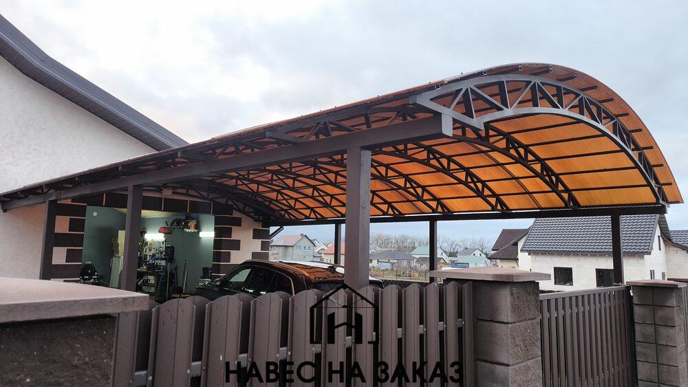 Полукруглый навес под машину 6 на 6 по лучшей цене Полукруглый навес под машину 6 на 6