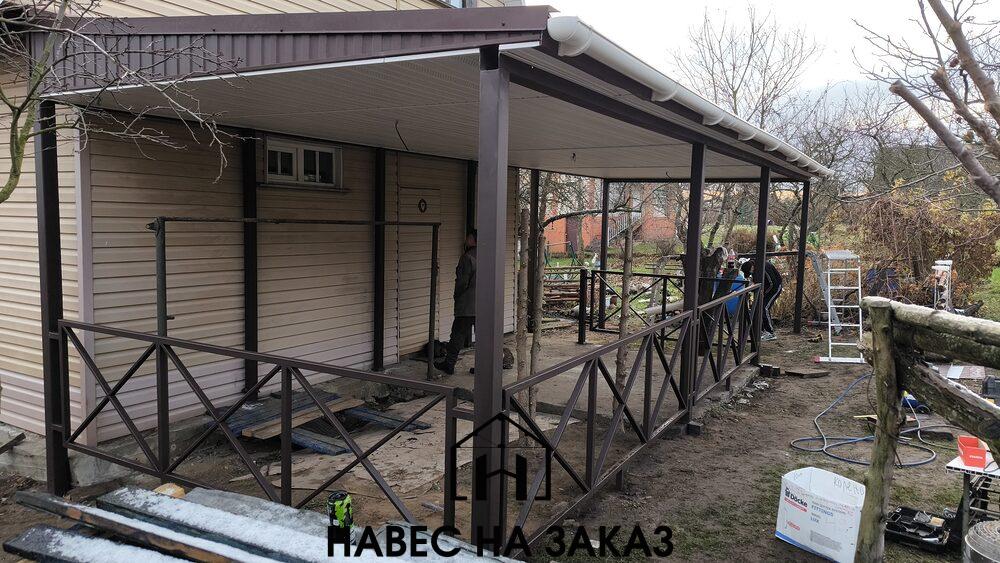 Терраса пристроенная к дому на даче 4 на 8 по лучшей цене Терраса пристроенная к дому на даче 4 на 8