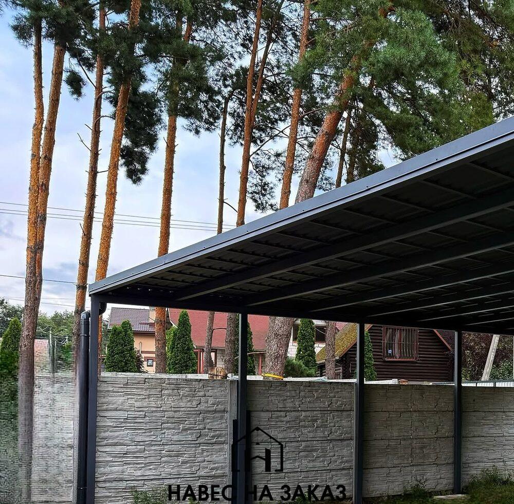 Навес для авто 8 на 6 в европейском стиле по лучшей цене Навес для авто 8 на 6 в европейском стиле