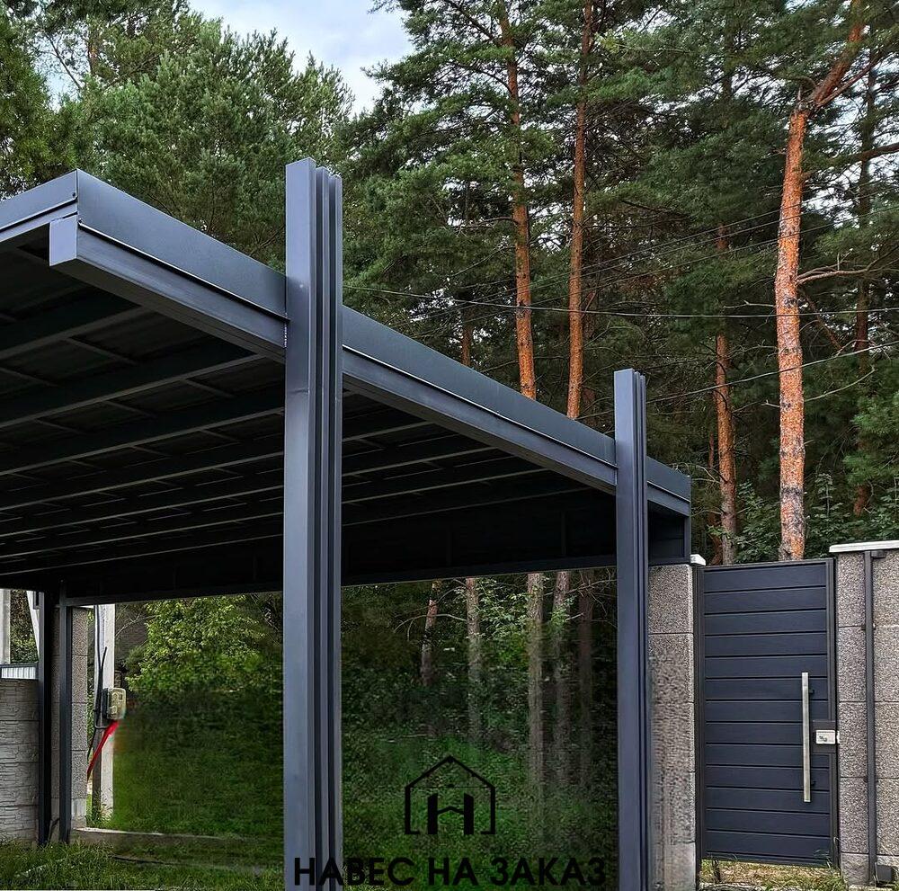 Навес для авто 8 на 6 в европейском стиле по лучшей цене Навес для авто 8 на 6 в европейском стиле