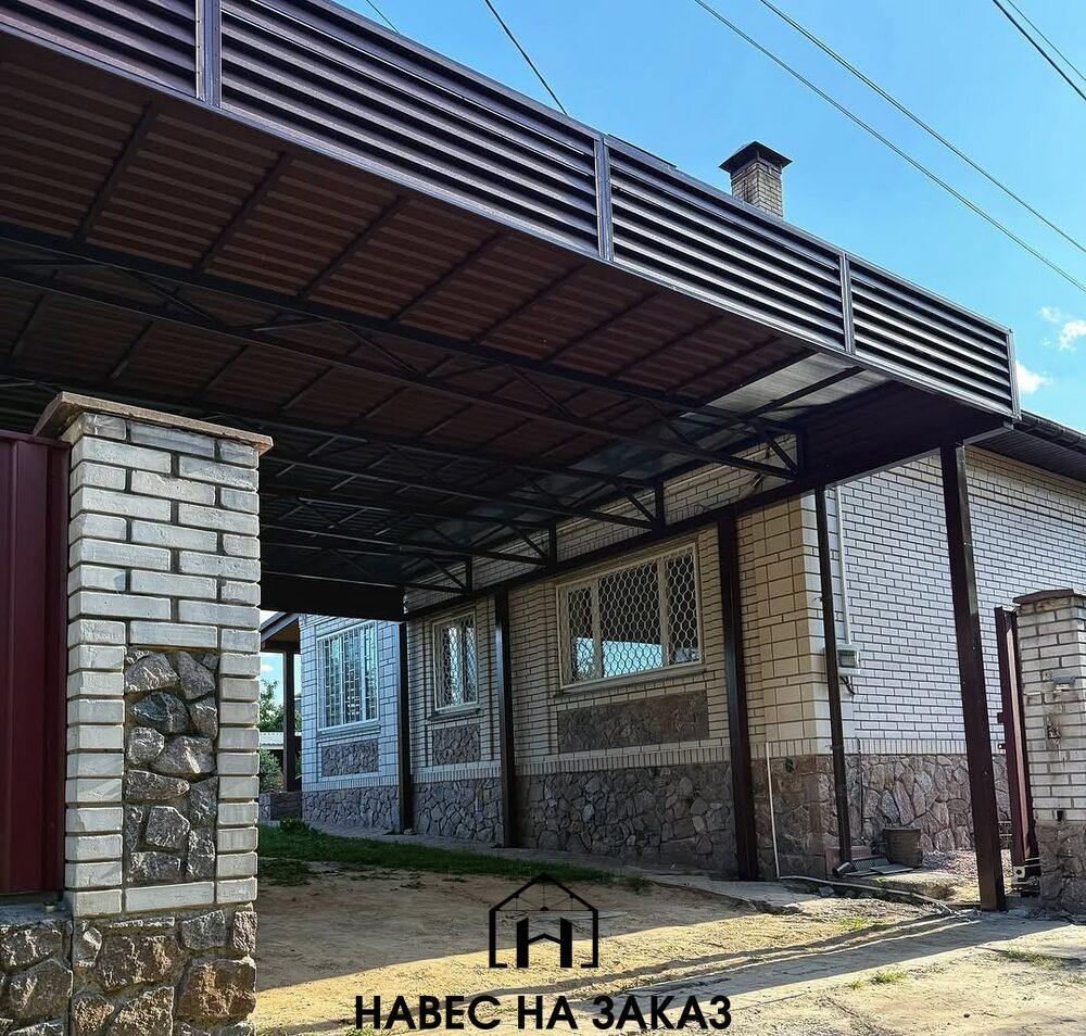 Большой навес для авто 8 на 9 м по лучшей цене Большой навес для авто 8 на 9 м