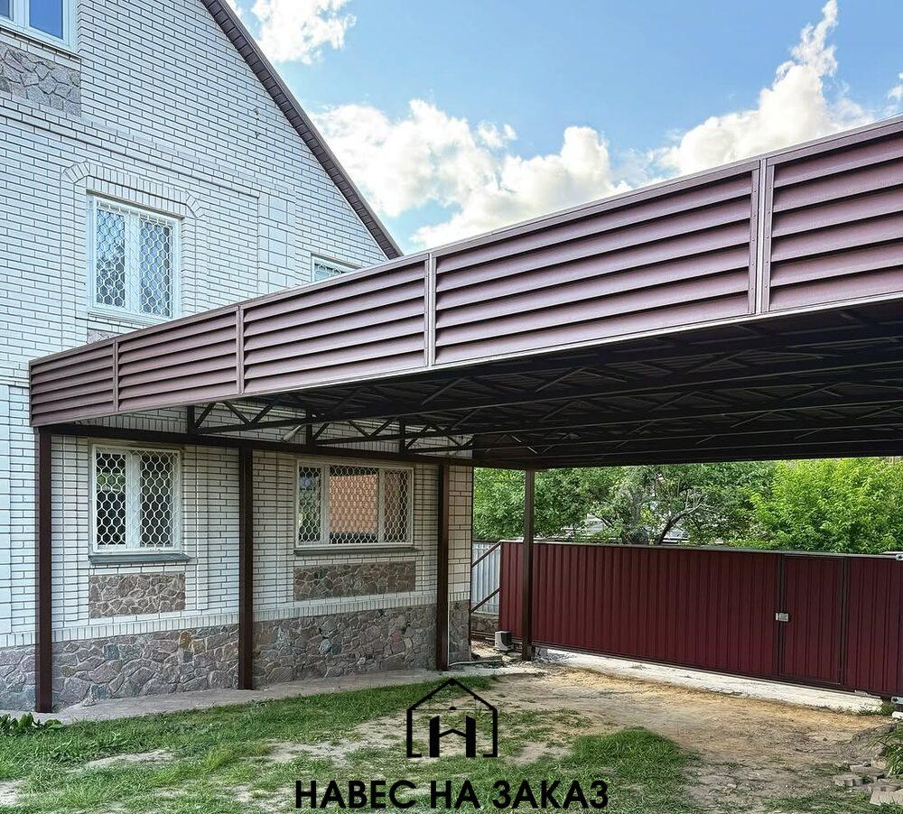 Большой навес для авто 8 на 9 м по лучшей цене Большой навес для авто 8 на 9 м