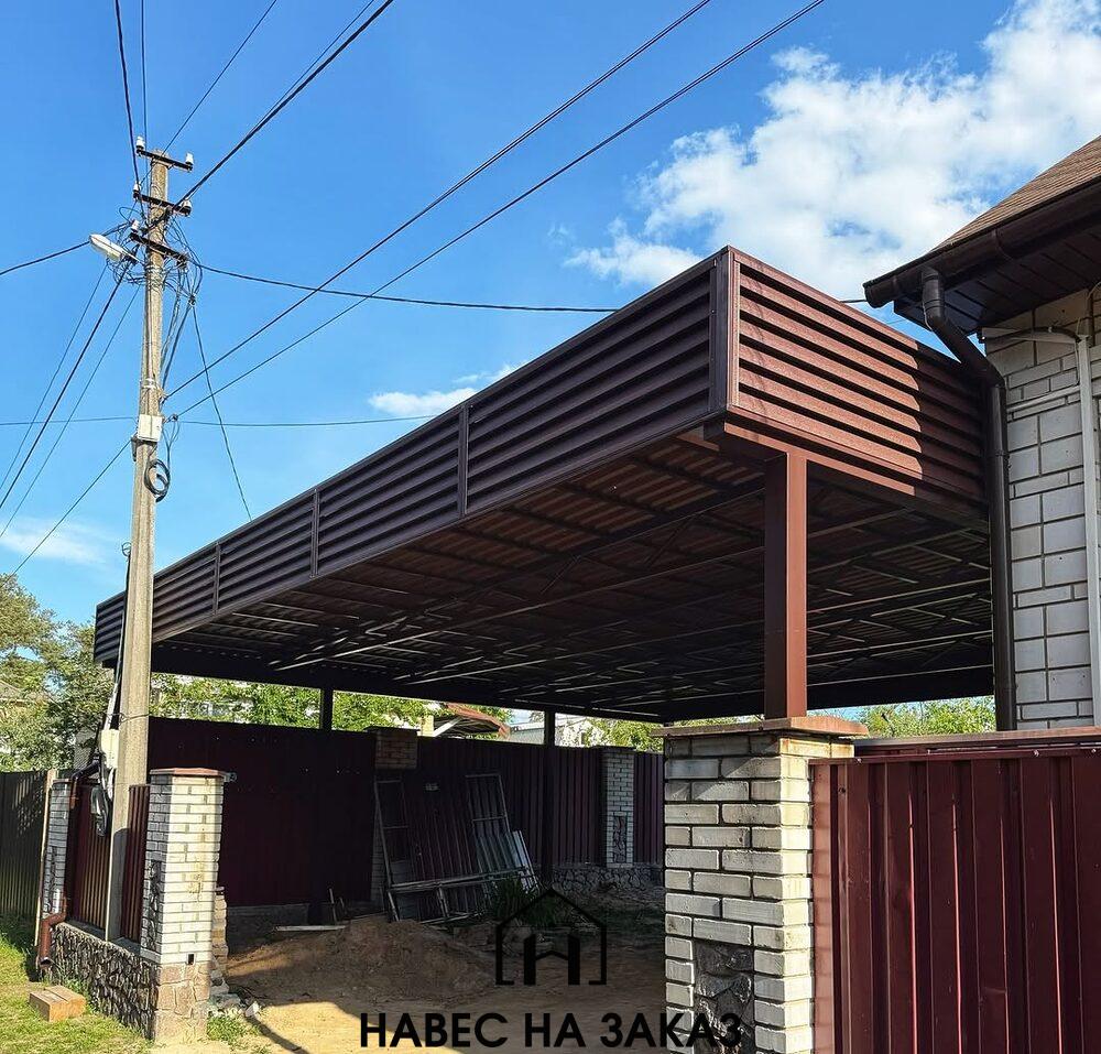 Большой навес для авто 8 на 9 м по лучшей цене Большой навес для авто 8 на 9 м