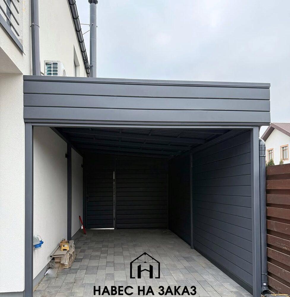 Пристенный навес для автомобиля 4 на 6